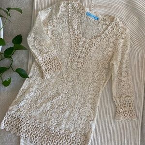 Solitaire Swim Lace Coverup